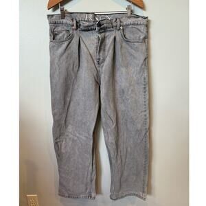 RAEY Organic Cotton Dad Baggy Boyfriend Oversized Jeans Gray Women Sz 26